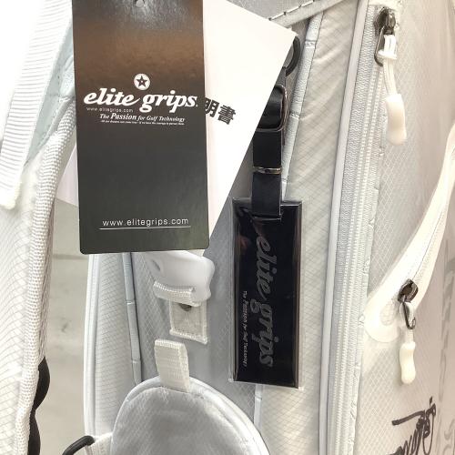 elite grips (エリートグリップ) キャディバッグ サイン記入有（証明書なし）/4分割/ヘッドカバー付 ホワイト PGA CHAMIPIONS PGP軽量スタンド CB