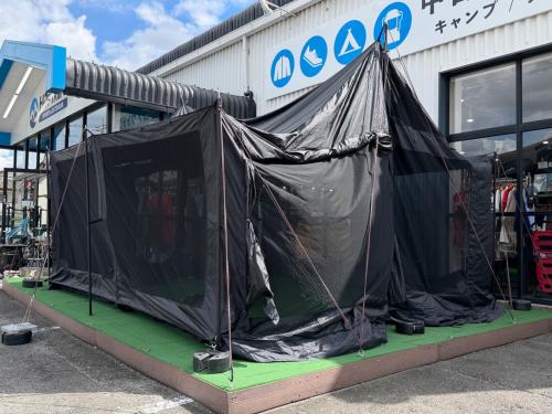 KZM OUTDOOR（カズミアウトドア）　シェルター K20T3T003 キズ・ヨゴレ有・生地破れ・裂け有 ブラックタープシェルター