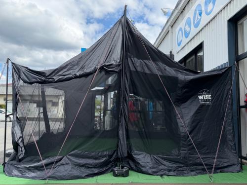 KZM OUTDOOR（カズミアウトドア）　シェルター K20T3T003 キズ・ヨゴレ有・生地破れ・裂け有 ブラックタープシェルター