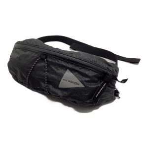 and wander (アンドワンダー) ウェストバッグ 574-2975139 22年モデル ブラック sil waist bag