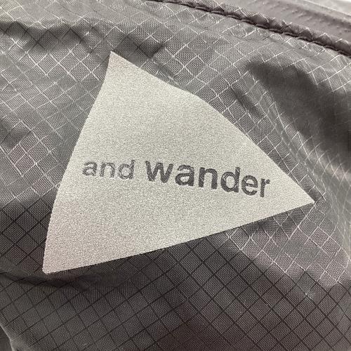 and wander (アンドワンダー) バックパック 574-2975139 22年モデル ブラック sil waist bag