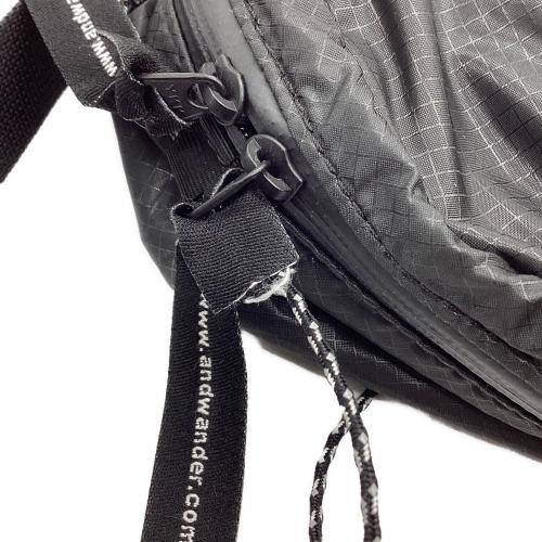 and wander (アンドワンダー) バックパック 574-2975139 22年モデル ブラック sil waist bag