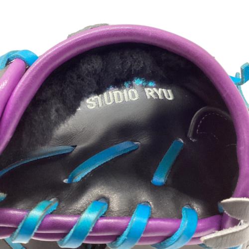 GLOVE STUDIO RYU (グローブ スタジオ リュウ) 硬式グローブ ケース付 混沌龍降臨 ブラック×パープル