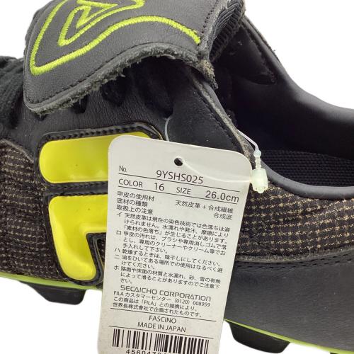 FILA (フィラ) サッカースパイク 9YSHS025 ファッシノ復刻版 200足限定 メンズ SIZE 26cm ブラック