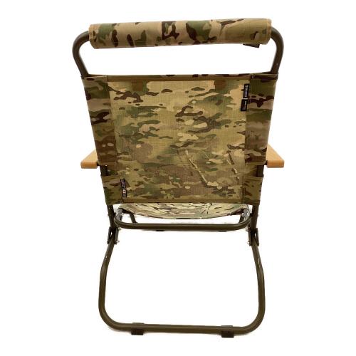 BALLISTICS (バリスティクス) アウトドアチェア 座面マルチカモカスタム・Made in Japan オリーブ ローチェア