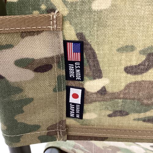 BALLISTICS (バリスティクス) アウトドアチェア 座面マルチカモカスタム・Made in Japan オリーブ ローチェア