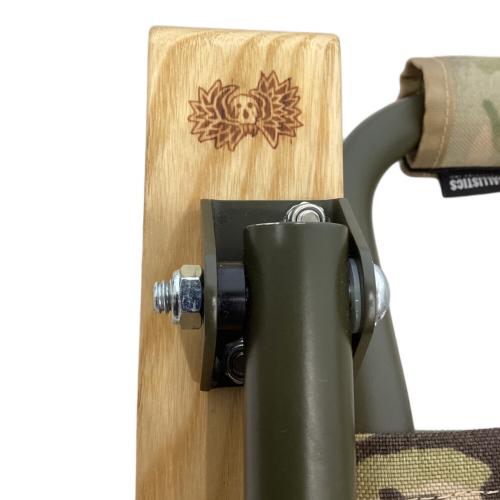 BALLISTICS (バリスティクス) アウトドアチェア 座面マルチカモカスタム・Made in Japan オリーブ ローチェア