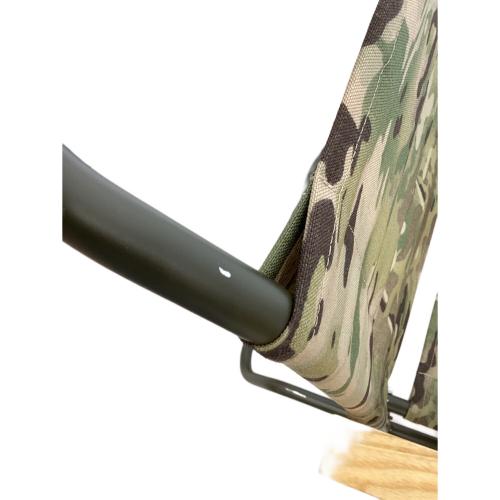 BALLISTICS (バリスティクス) アウトドアチェア 座面マルチカモカスタム・Made in Japan オリーブ ローチェア