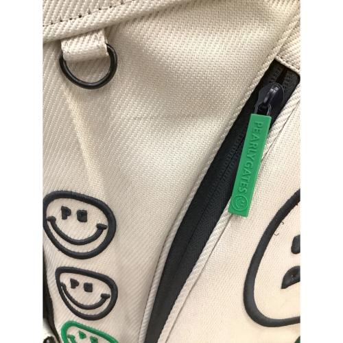 PEARLY GATES (パーリーゲイツ) キャディバッグ MW7735 23年製 ベージュ×ネイビー SMILE軽量スタンド式キャディバッグ