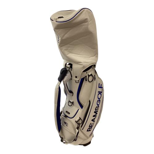 BEAMS GOLF (ビームスゴルフ) キャディバッグ 5分割 ホワイト ツアープロ キャディバッグ 3