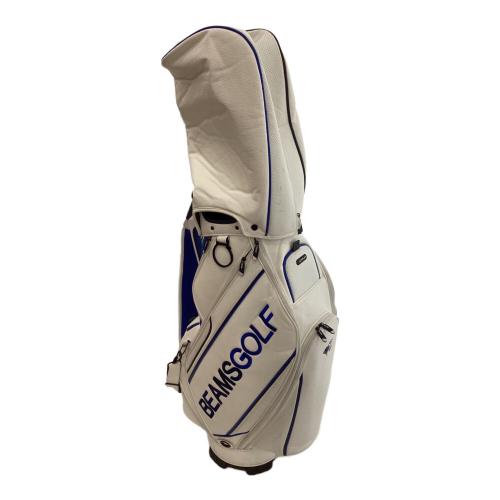 BEAMS GOLF (ビームスゴルフ) キャディバッグ 5分割 ホワイト ツアープロ キャディバッグ 3