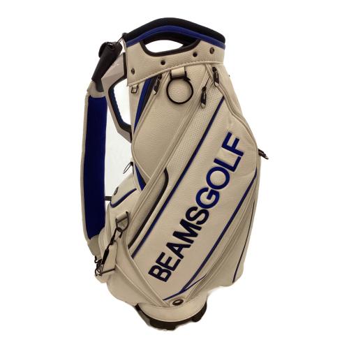 BEAMS GOLF (ビームスゴルフ) キャディバッグ 5分割 ホワイト ツアープロ キャディバッグ 3