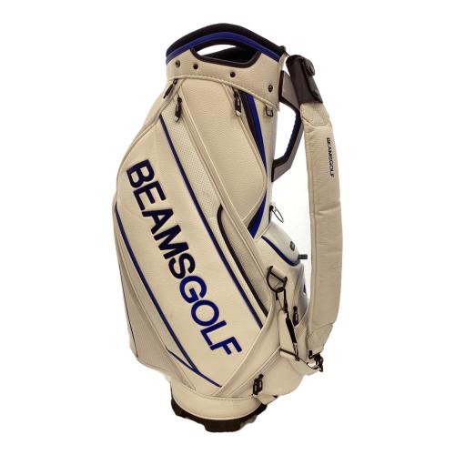 BEAMS GOLF (ビームスゴルフ) キャディバッグ 5分割 ホワイト ツアープロ キャディバッグ 3