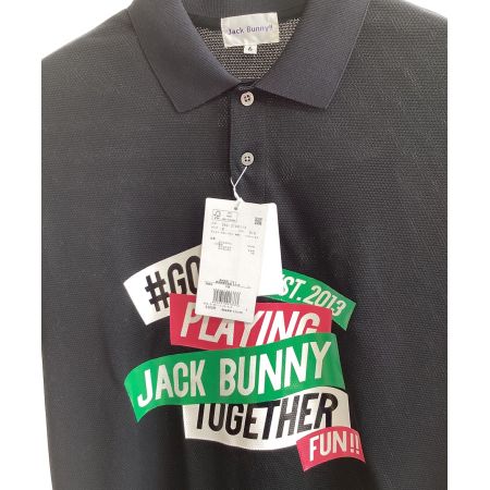 JACK BUNNY (ジャックバニー) ゴルフウェア(トップス) メンズ SIZE LL ブラック 2022年モデル ポロシャツ 262-3160335