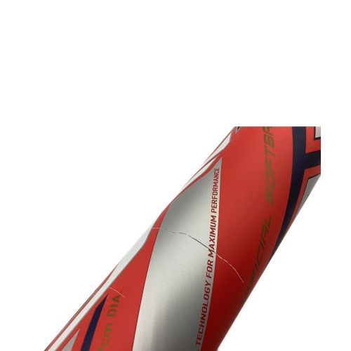 MIZUNO (ミズノ) ソフトボール用バット 84cm レッド×ネイビー ケース付 AX4 1CJFS321