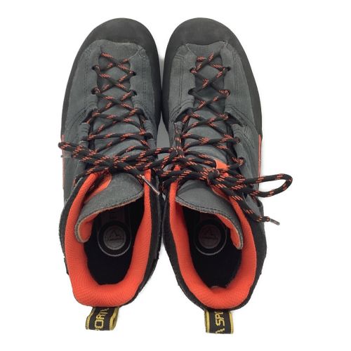 LA SPORTIVA (スポルティバ) トレッキングシューズ メンズ SIZE 42(約26.7cm) グレー×オレンジ ミドルカット GORE-TEX ボルダー X ミッド GTX 17E900304