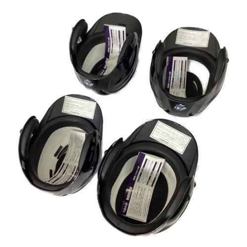MIZUNO (ミズノ) ヘルメット ブラック 4個セット ソフトボール3号用ヘルメット