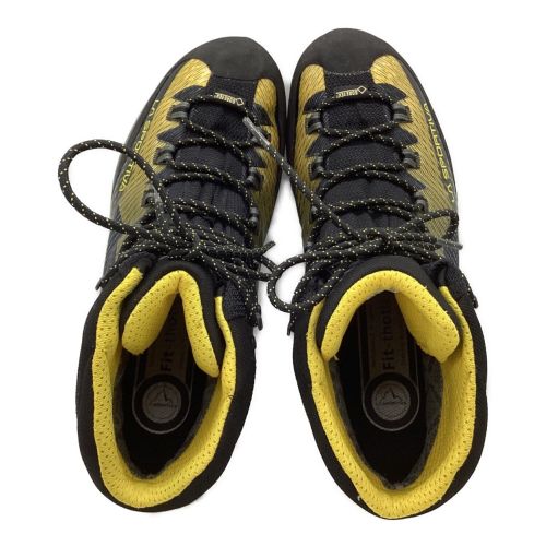 LA SPORTIVA (スポルティバ) トレッキングシューズ メンズ 26.7cm ブラック×イエロー @ ハイカット(ソフトソール) トランゴトレックGTX