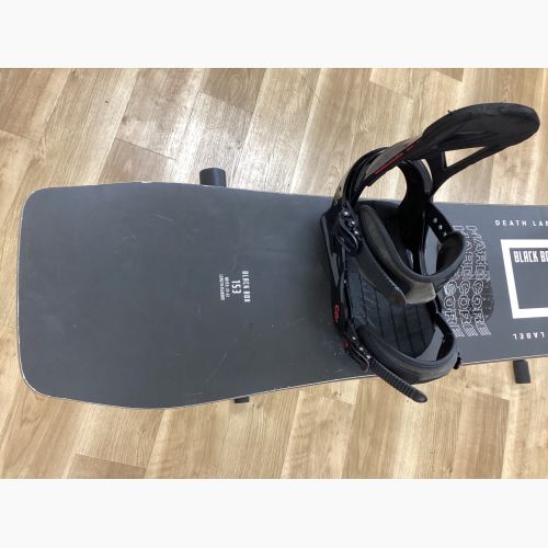 DEATH LABEL (デスレーベル)BLACK BOX ビンディング付(BURTON CUSTOM)　 スノーボード板 153cm ブラック 21-22年モデル 2x4 キャンバー