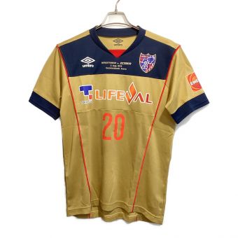 FC東京 (エフシートウキョウ) サッカーユニフォーム SIZE O ゴールド 前田遼一【20】2015欧州遠征フランクフルト戦 サイン保証無 UMBRO UQS6550B