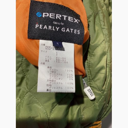 PEARLY GATES (パーリーゲイツ) ゴルフウェア(トップス) レディース SIZE M オレンジ×グリーン 4WAY中綿リバーシブルジャケット アウター PERTEX 055-9120002