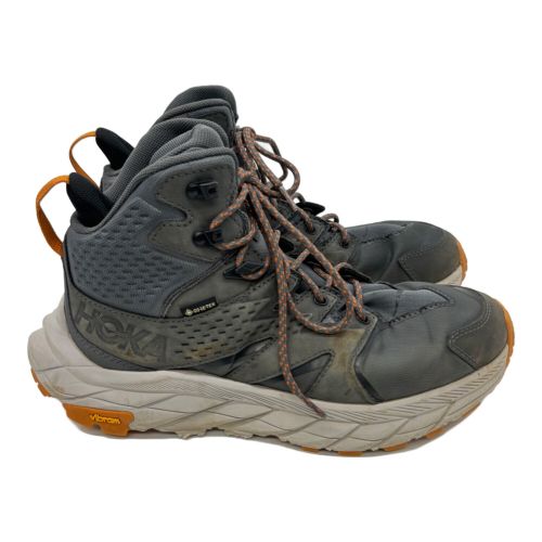 HOKAONEONE (ホカオネオネ) トレッキングシューズ メンズ SIZE 25.5cm グレー×オレンジ ハイカット(ソフトソール) GORE-TEX アナカパミッドGTX 1122018