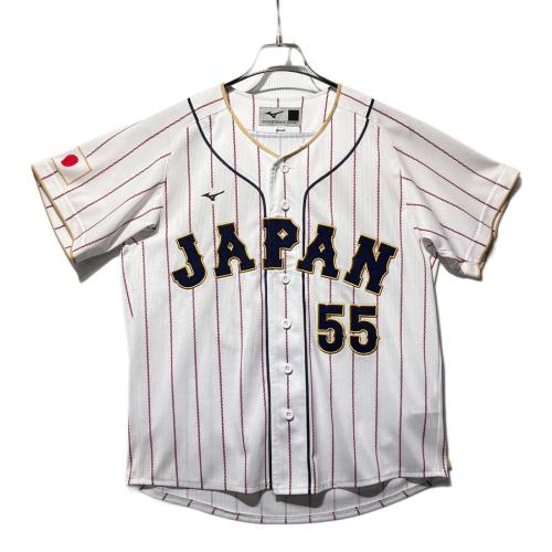 MIZUNO (ミズノ) 応援グッズ Sサイズ ホワイト WBC2023 刺繍タイプ ＠ 侍ジャパン ユニフォーム 村上宗隆【55】 レプリカ