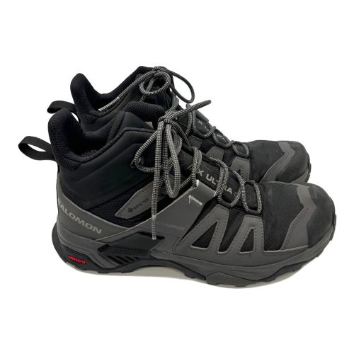 SALOMON (サロモン) トレッキングシューズ メンズ SIZE 26.5cm ブラック×グレー ミドルカット GORE-TEX X ULTRA 4 MID GTX