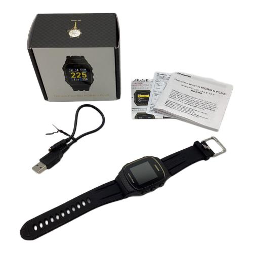 【中古美品】グリーンオン　ノルム2　ブラック　GPSナビ　ゴルフウォッチ GREENON (グリーンオン) ゴルフGPSナビ ブラック 通電確認済み・ケース