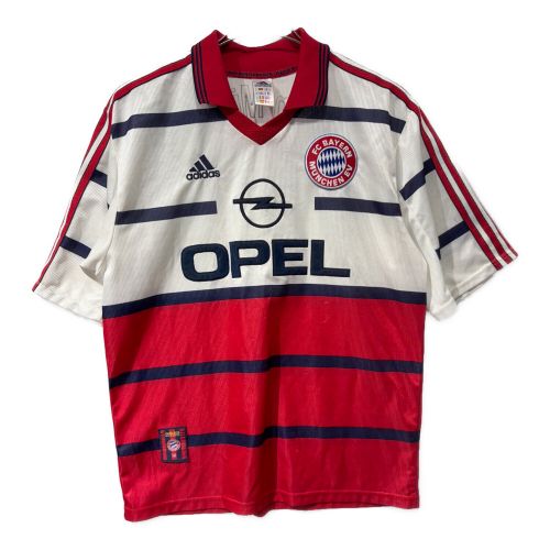 バイエルンミュンヘン サッカーユニフォーム SIZE O ホワイト×ネイビー 98/00アウェイユニフォーム