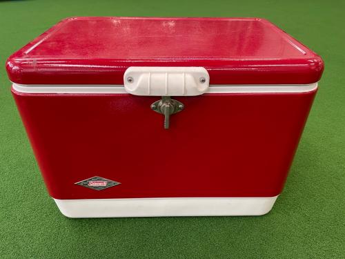 Coleman (コールマン) クーラーボックス 54QT(約51L) レッド×ホワイト 6150.6155 スチールベルトクーラー