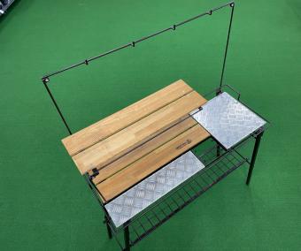 NATURE TONES (ネイチャートーンズ) キッチンテーブル ブラック オプションハンガー ・woodテーブル・ケース付