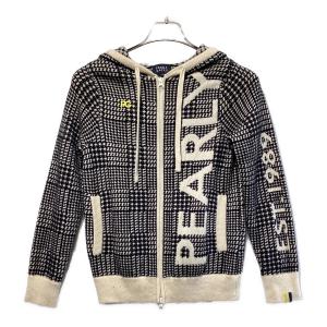 PEARLY GATES (パーリーゲイツ) ゴルフウェア(トップス) レディース SIZE S ブラック×アイボリー 千鳥格子柄 アウター カシミヤ 055-0272012