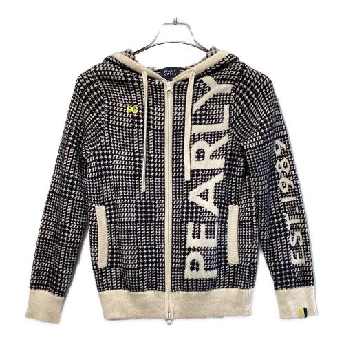 PEARLY GATES (パーリーゲイツ) ゴルフウェア(トップス) レディース SIZE S ブラック×アイボリー 千鳥格子柄 アウター カシミヤ 055-0272012