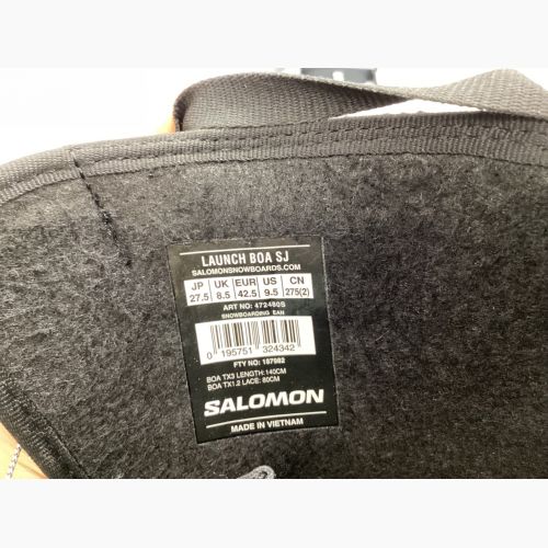 SALOMON (サロモン) スノーボードブーツ SIZE 27.5cm グレー×ブラック 23-24モデル ヨゴレ有 LAUNCH BOA SJ BOA 24 472480 BOAシステム