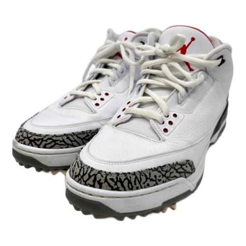 NIKE (ナイキ) ゴルフシューズ メンズ SIZE 30cm ホワイト エアジョーダン3 レトロ ゴルフ "ホワイト セット" AJ3783-100