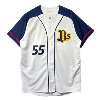 オリックス・バファローズ 応援グッズ SIZE O ホワイト 統合初期復刻 ユニフォーム T-岡田【55】 レプリカ