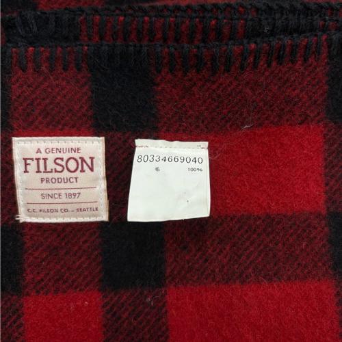 FILSON (フィルソン) ブランケット レッド×ブラック ウールブランケット 182×224㎝