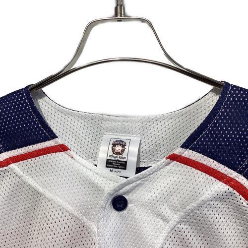 北海道日本ハムファイターズ (ホッカイドウニッポンハムファイターズ) 応援グッズ Mサイズ ホワイト×ネイビー×レッド HOKKAIDO be AMBITIOUS ユニフォーム 【9】中島卓也 レプリカ