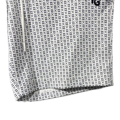 PEARLY GATES (パーリーゲイツ) ゴルフウェア(パンツ) メンズ SIZE L ホワイト×ネイビー 23年春モデル ダンボール千鳥 イージーショートパンツ ハーフパンツ 053-3132403