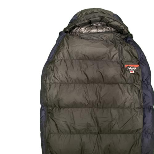NANGA (ナンガ) マミー型シュラフ(ダウン) ブラック×ネイビー ※純正ケース欠品 別売メッシュバッグ付 オーロラライト450DX