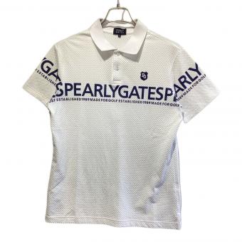 PEARLY GATES (パーリーゲイツ) ゴルフウェア(トップス) メンズ SIZE L ホワイト ぽこぽこギンガム半袖ポロシャツ 2021年モデル ポロシャツ 053-1260711