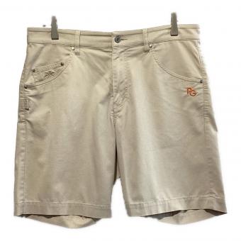 PEARLY GATES (パーリーゲイツ) ゴルフウェア(パンツ) メンズ SIZE L ベージュ 変形ドビーカルゼストレッチ 5ポケットショートパンツ 2023年モデル ハーフパンツ 053-3132501