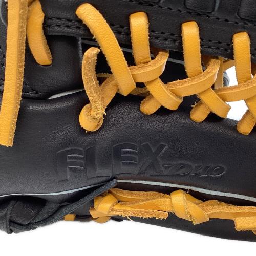 MIZUNO (ミズノ) 軟式グローブ ブラック×イエロー FLEX DUO オールラウンド用 PT0715