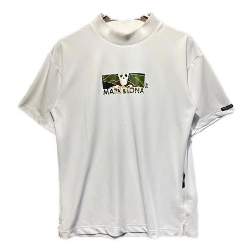 MARK&LONA (マークアンドロナ) ゴルフウェア(トップス) メンズ SIZE 48 ホワイト GIS Spounge Mock Tee 24年春夏 モックネック MLM-4B-AA13