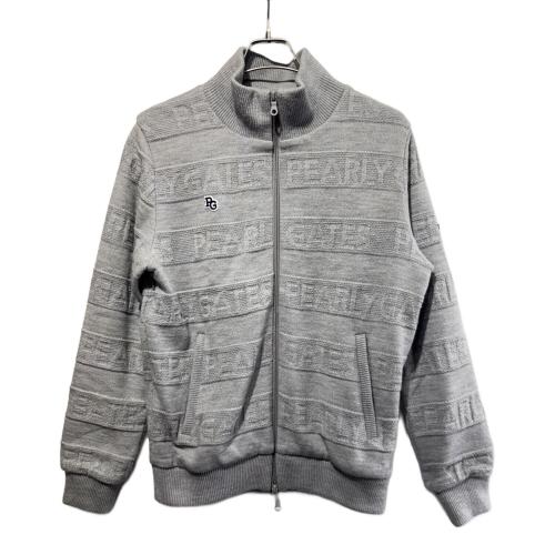 PEARLY GATES (パーリーゲイツ) ゴルフウェア(トップス) メンズ SIZE M グレー ボーダー*DiAPLEX ニットブルゾン アウター