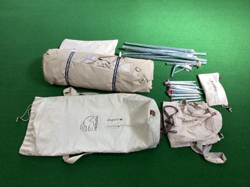 Nordisk (ノルディスク) モノポールテント 通常程度の使用感  ユニフレームバインドベルト付き アスガルド12.6 約400×375×250cm