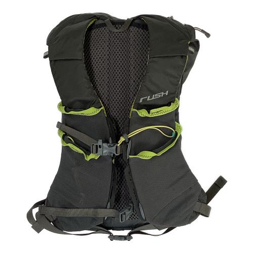 PAAGO WORKS (パーゴワークス) バックパック グレー×グリーン RUSH20 背面長40cm以下 トレラン用