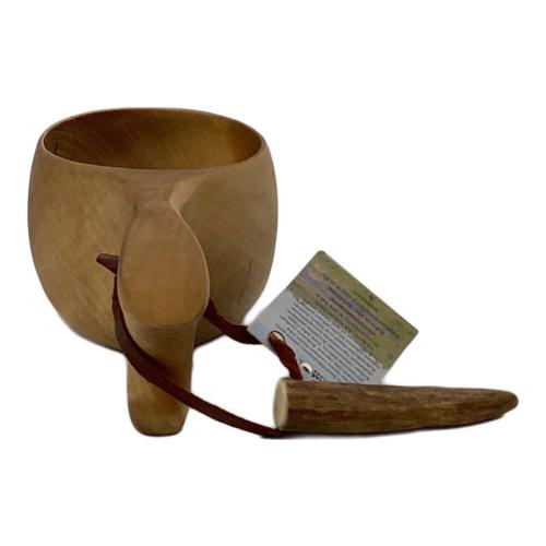 KUKSA(ククサ) アウトドア食器 トナカイの角マドラー付 フィンランド製