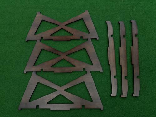 R/cr アウトドアテーブル ブラウン ヘキサゴンテーブル